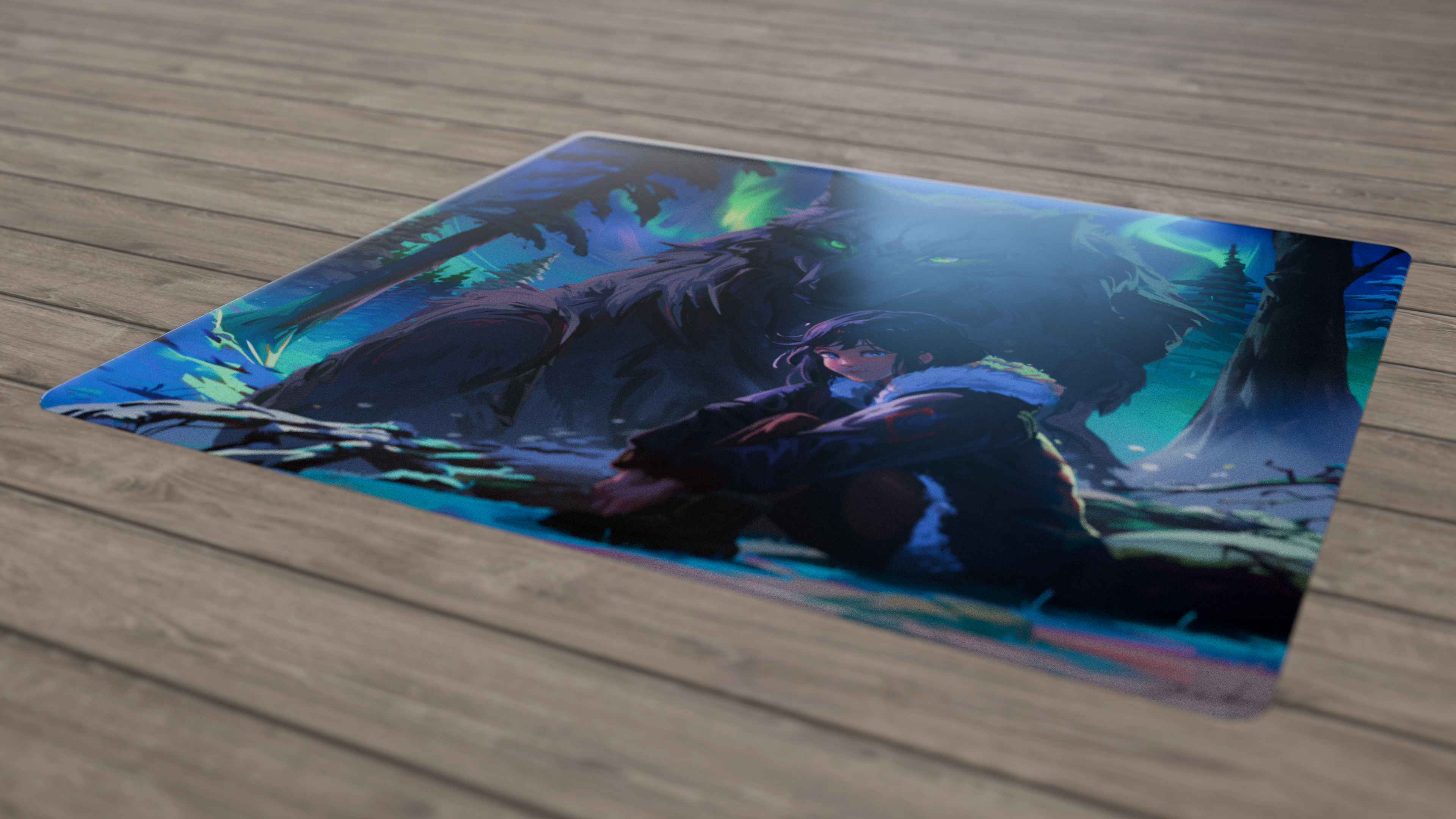 The Guardian by Tekkusai x Hitbox Studios - Premium Glass Gaming Mouse Pad for PC & Mac - Smooth Glide & Precision Control for Gamers & Professionals