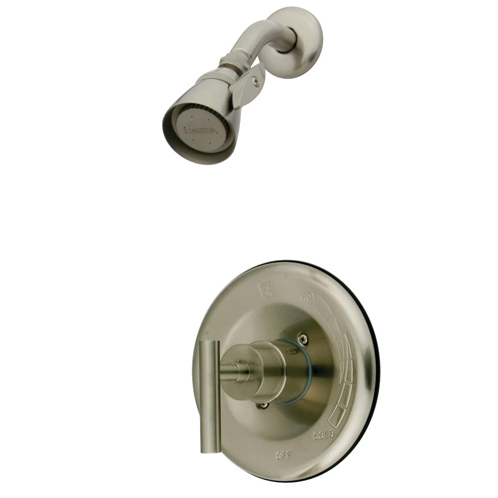 Kingston Brass KB6638CMLSO Manhattan Shower Faucet - Brushed Nickel Finish, Single Handle Shower Valve for Bathroom Remodel & Modern Home Upgrade