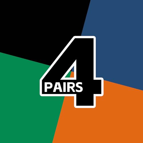 4 Pairs:black,dark Blue,green,orange