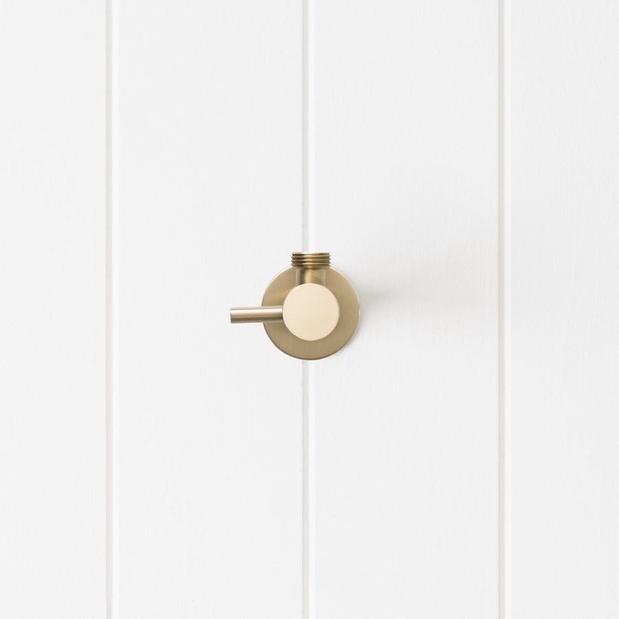 1/4 Turn Angle Valve in Warm Brushed Nickel - Perfect for Bathroom, Kitchen & Plumbing Fixtures Installation