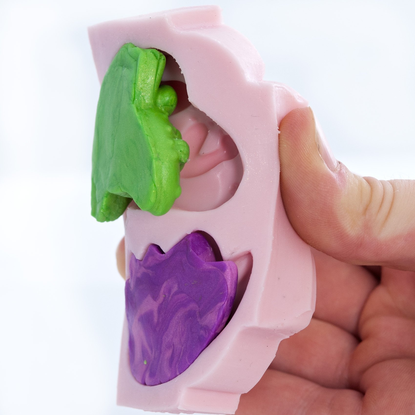 Frog and Lily Pad Silicone Mold for Fondant, Candy, Chocolate, Polymer Clay & Resin - Food Safe & Flexible Baking & Craft Mold - Perfect for Cupcake Toppers, Cake Decorations & DIY Jewelry Making