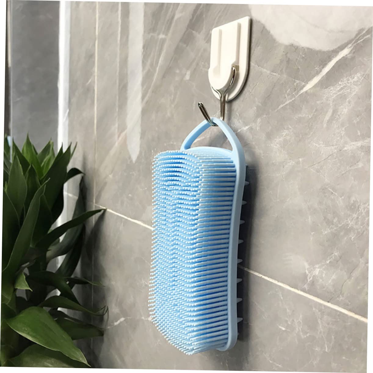 FOMIYES Silicone Shampoo Brush with Gentle Massage - Soft Bath Brush with Hanging Hook, Non-Slip & Skin-Friendly for Hair & Scalp Care - Perfect for Shower, Bath & Spa Relaxation