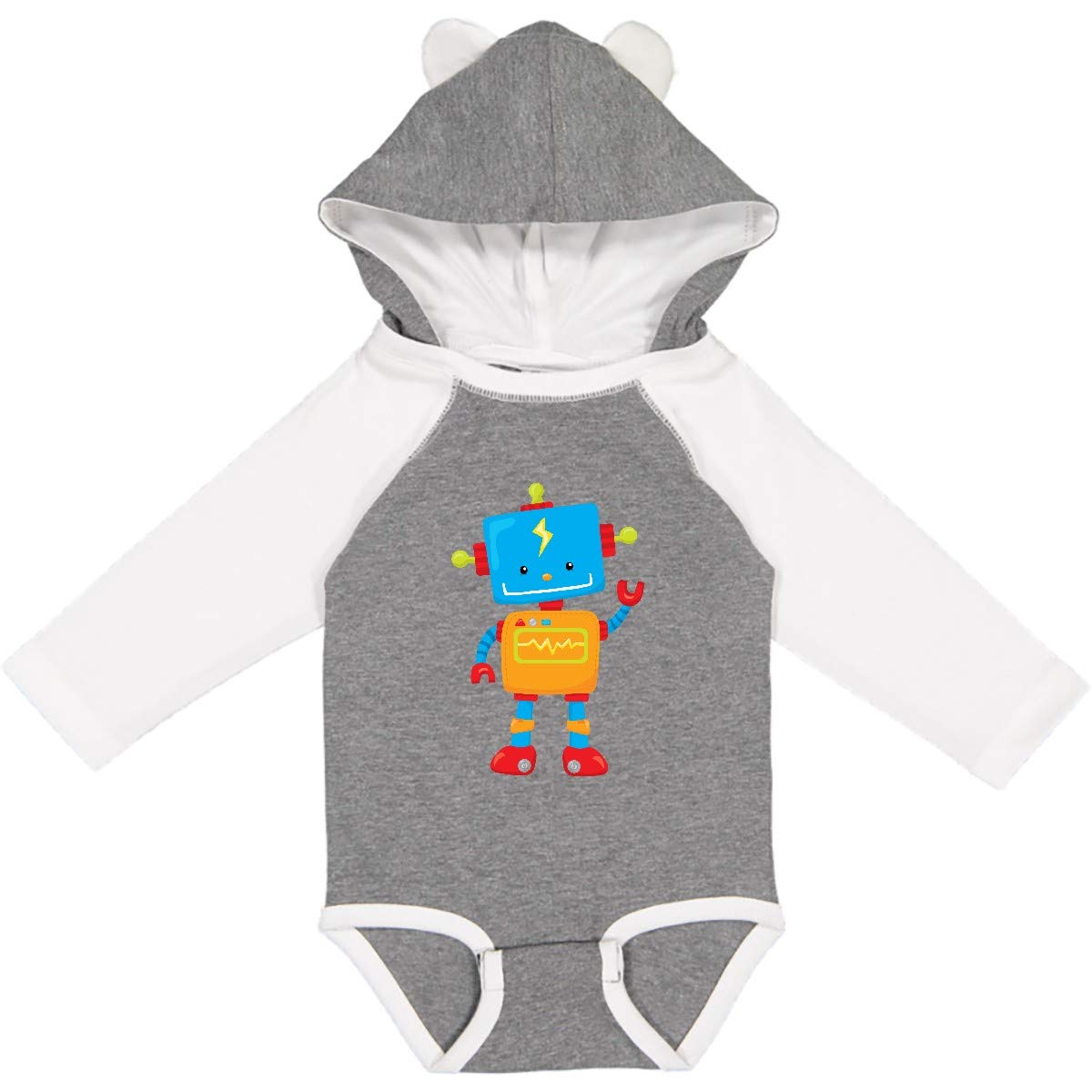 Inktastic Toy Robot Long Sleeve Baby Bodysuit - Cute Infant Romper for Boys & Girls - Perfect for Playtime, Photoshoots & Everyday Wear