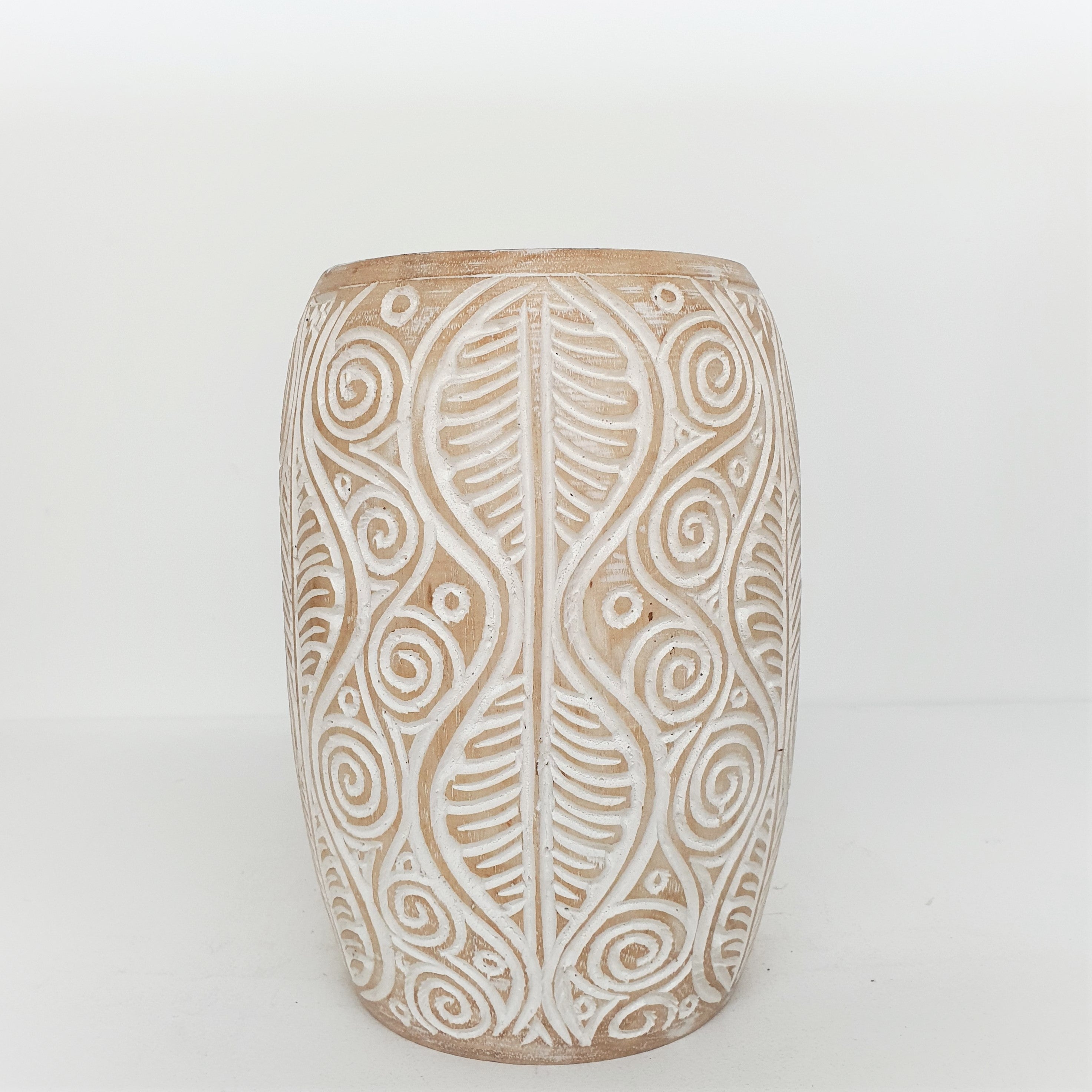 Handcrafted Wooden Timor Vase - Elegant Home Decor for Living Room, Bedroom & Wedding Centerpieces - Natural Wood Flower Vase for Rustic & Boho Style Interiors