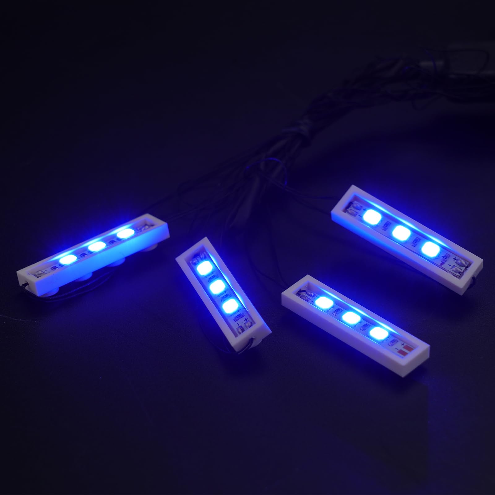 BrickBling 4-in-1 Blue LED Light Kit for LEGO - USB Powered DIY Building Blocks Lighting - Perfect for LEGO Models, Room Decor & Night Lights