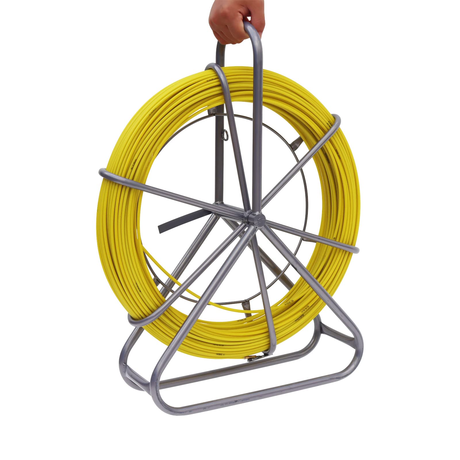 INTBUYING 6mm x 425ft Fiberglass Fish Tape - Electrician's Wire Pulling Tool for Conduit Wiring, Cable Running & Duct Rodding - Perfect for Home Electrical Work and Professional Installations