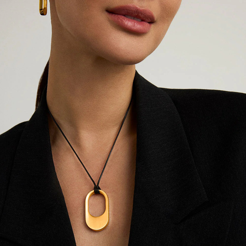 Dean Davidson Crosby Long Pendant Necklace for Women - Elegant Layered Gold Chain Necklace with Statement Pendant - Perfect for Date Night, Wedding, and Special Occasions