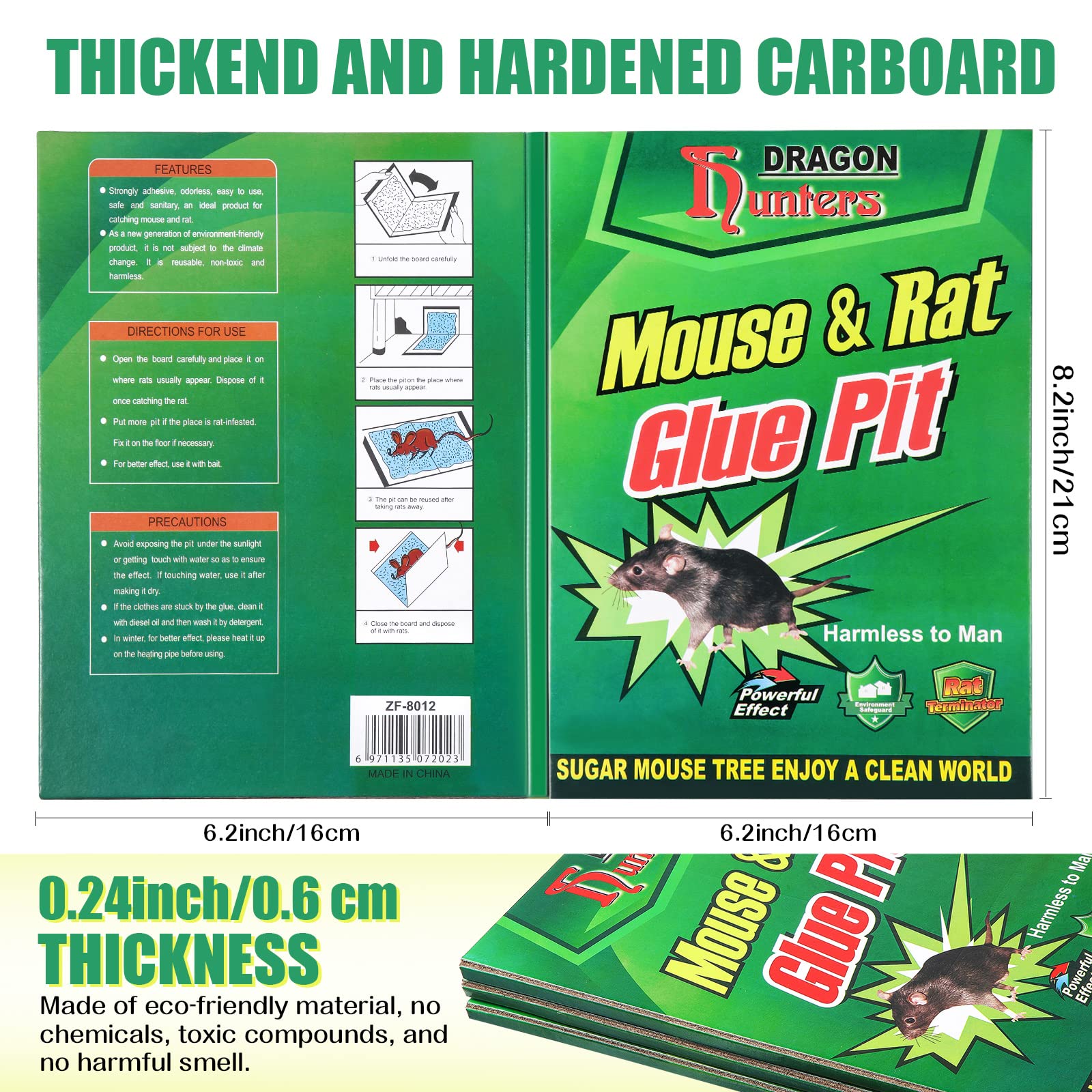 48 Pack Large Sticky Mouse Traps - Extra Strength Glue Boards for Rats, Rodents, Cockroaches & Insects - Indoor/Outdoor Pest Control - Perfect for Homes, Garages, Kitchens & Basements