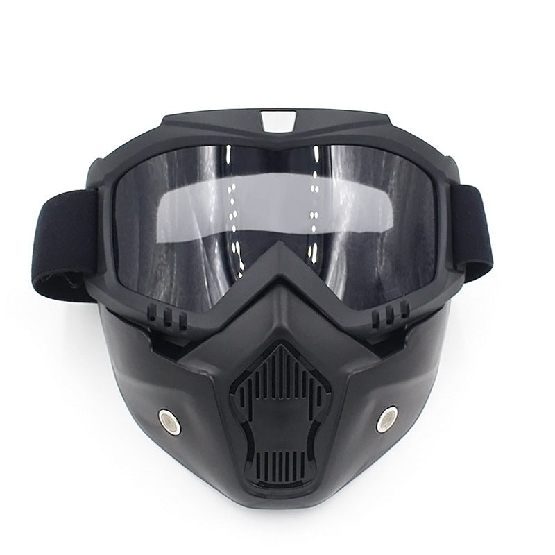 Anti-Fog Harley Motocross Goggles with Tactical Mask - Dirt Bike Riding, Snowmobile & ATV Protective Eyewear