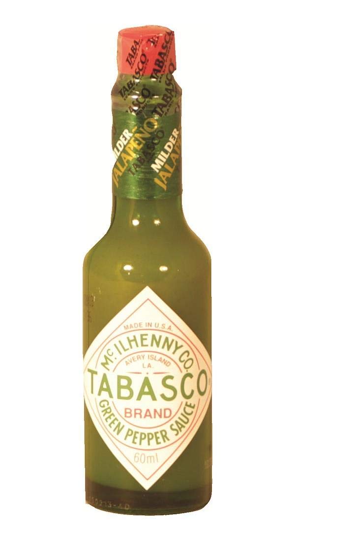 Tabasco McIlhenny Green Pepper Jalapeño Sauce - Kosher Certified, 60ml Bottle - Perfect for Tacos, Nachos & Bloody Mary Cocktails