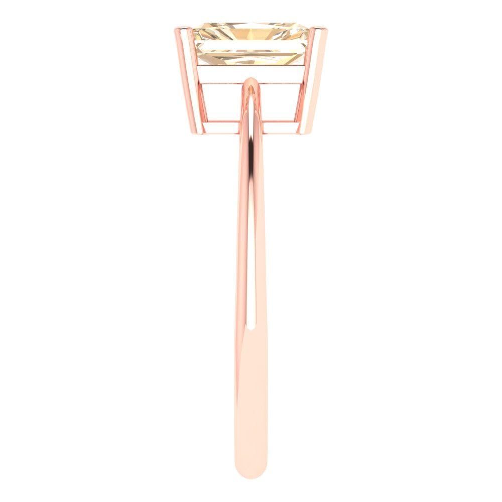 1.0 ct Natural Brown Morganite Engagement Ring - Radiant Cut Solitaire in 18K Rose Gold | Wedding, Bridal, Promise & Anniversary Jewelry Gift for Her | Perfect for Proposals, Special Occasions & Everyday Elegance