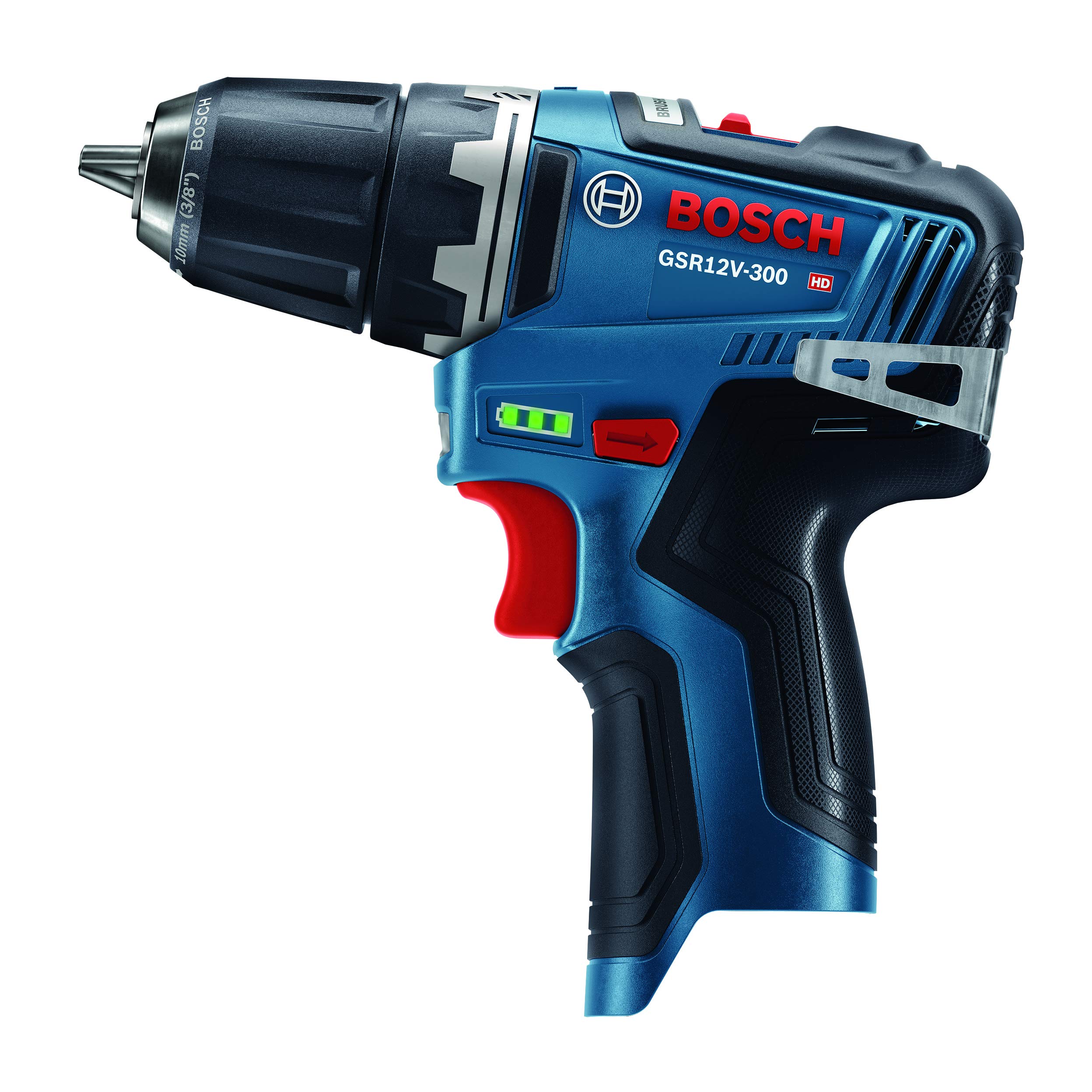 Bosch GSR12V-300N 12V Max EC Brushless 3/8 Inch Cordless Drill Driver (Bare Tool) - Perfect for DIY Projects, Home Repairs & Professional Construction Work