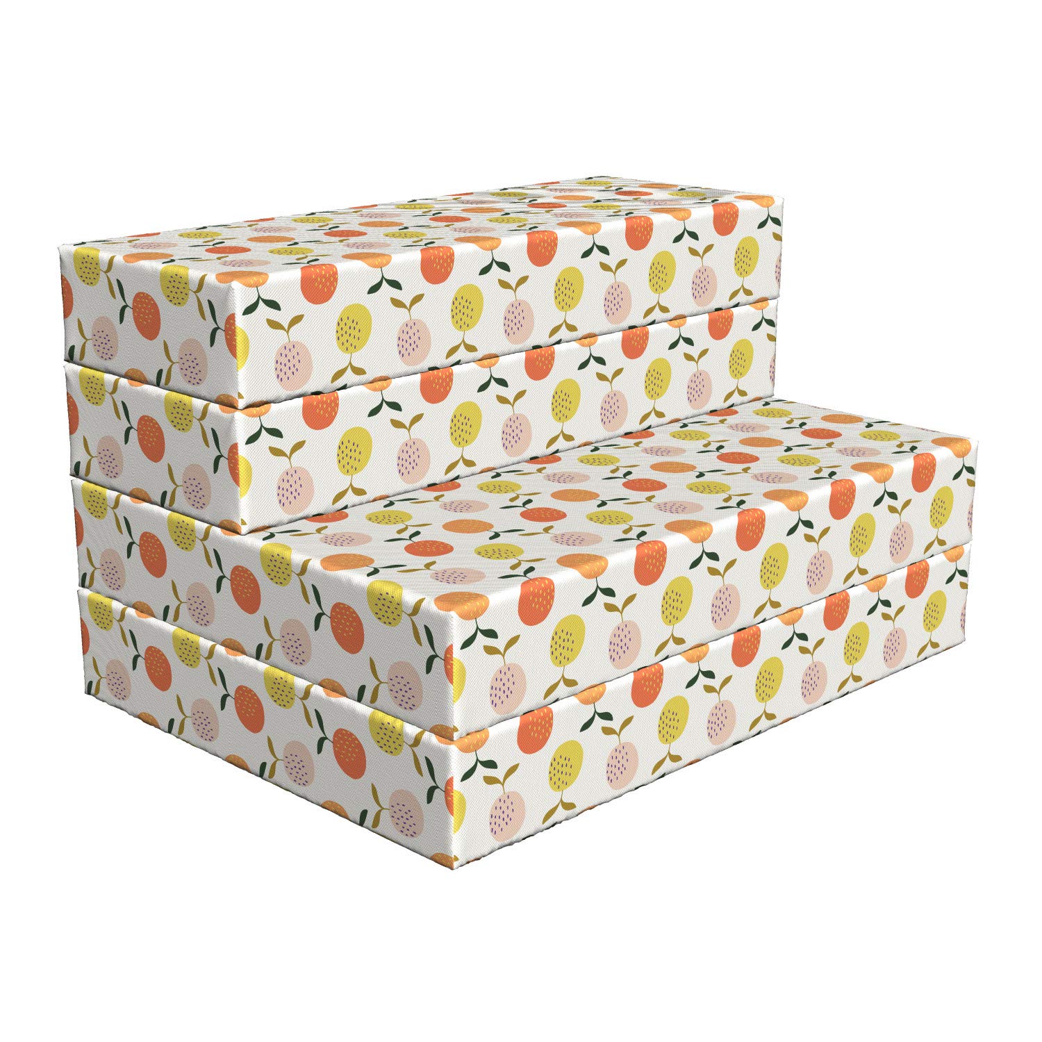 Ambesonne Fruit Foldable Mattress - Colorful Orange Pattern, 74.8