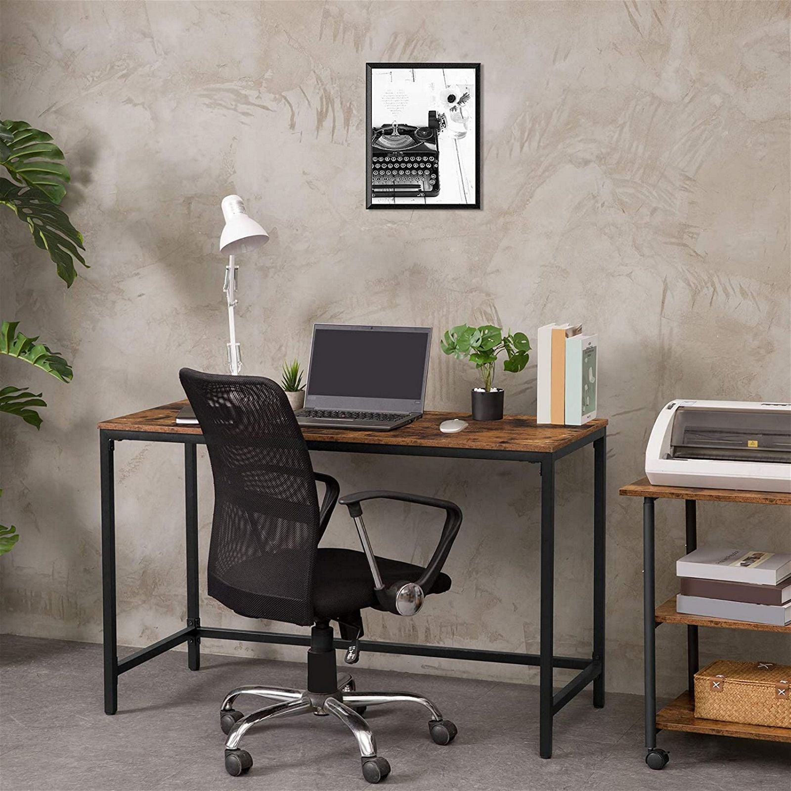 Woodstock Rustic Brown Office Desk - Solid Wood Writing Desk for Home & Office - Perfect for Study, Work, and Remote Workspaces