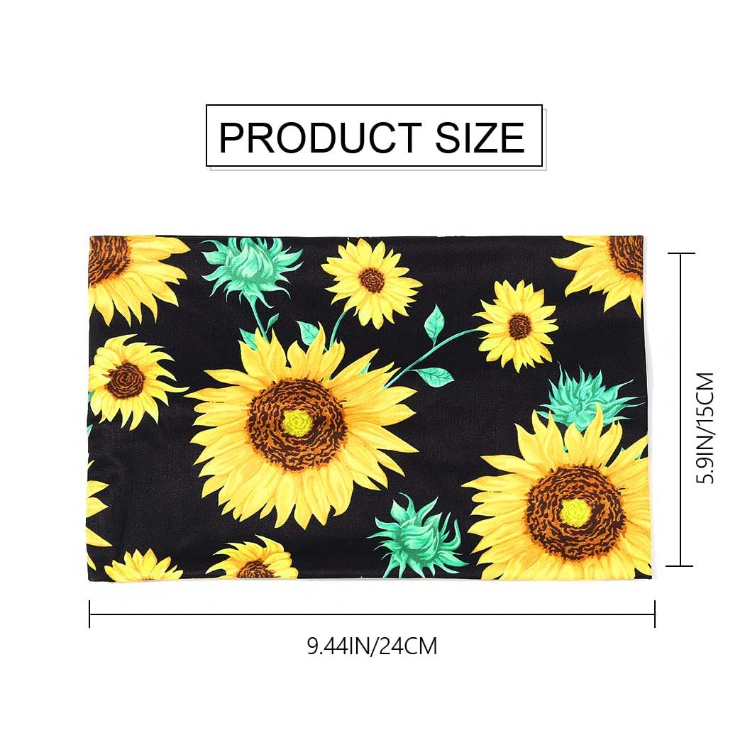 Stylish Extra Wide Sunflower Headbands for Women - Fashionable Hair Accessories for Summer, Weddings, and Outdoor Events