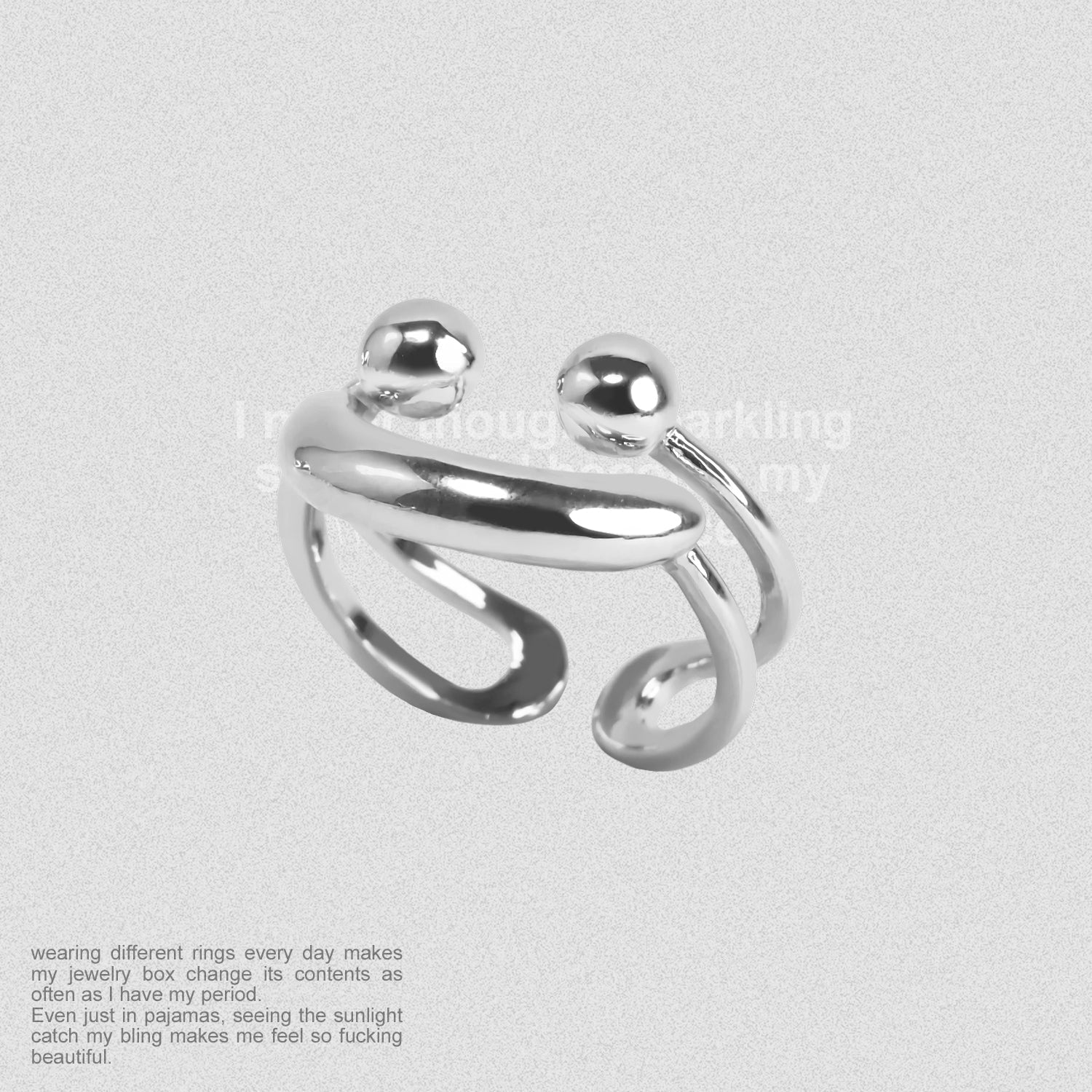 SlackOff Double Smiling Ring - Fun Couple Friendship Rings for Women & Men - Perfect for Valentine's Day, Anniversary Gifts & Everyday Wear