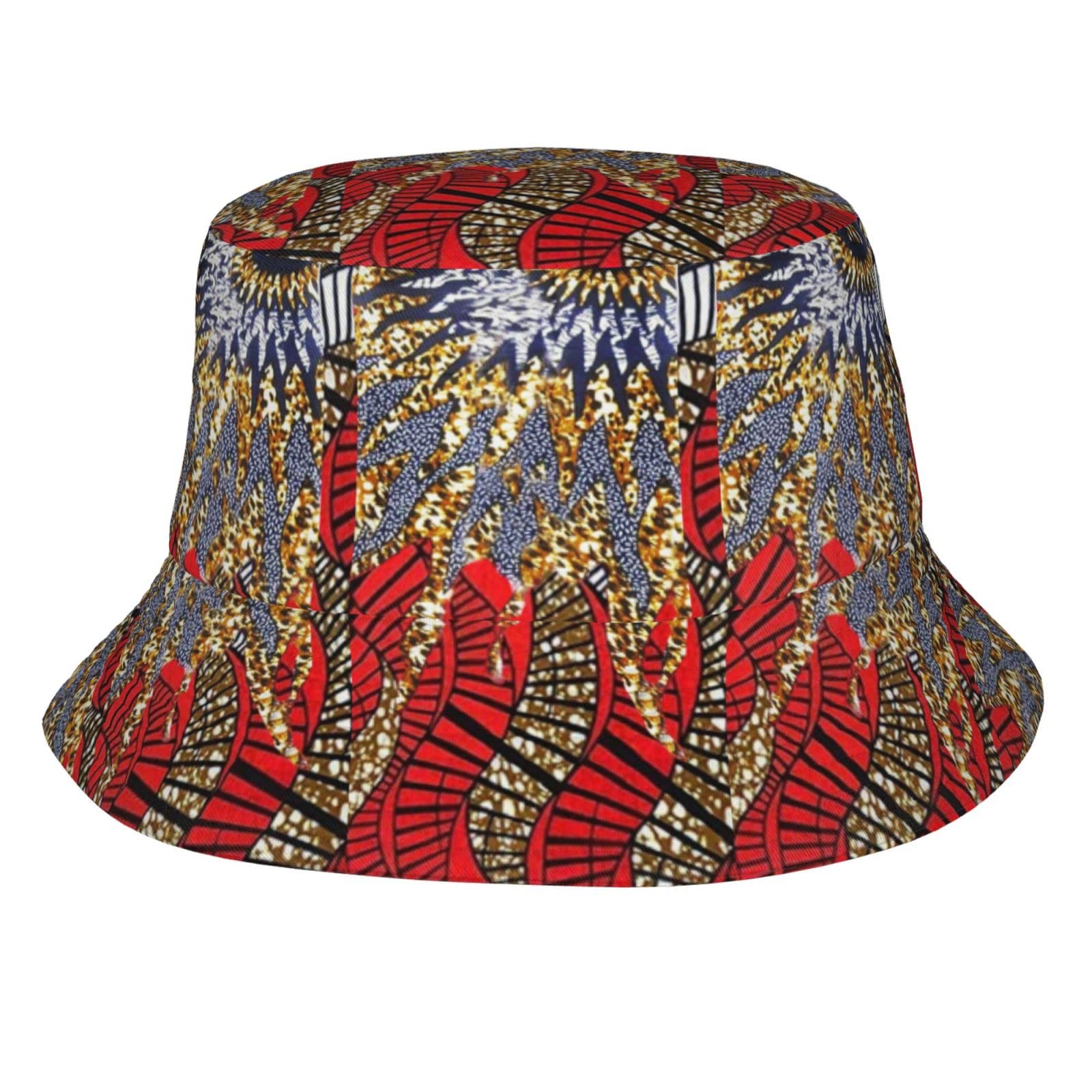 Stylish Unisex African Ankara Bucket Hat - UV Protection Sun Cap for Beach, Summer Travel & Outdoor Activities | Fashionable Fisherman Hat in Vibrant Colors