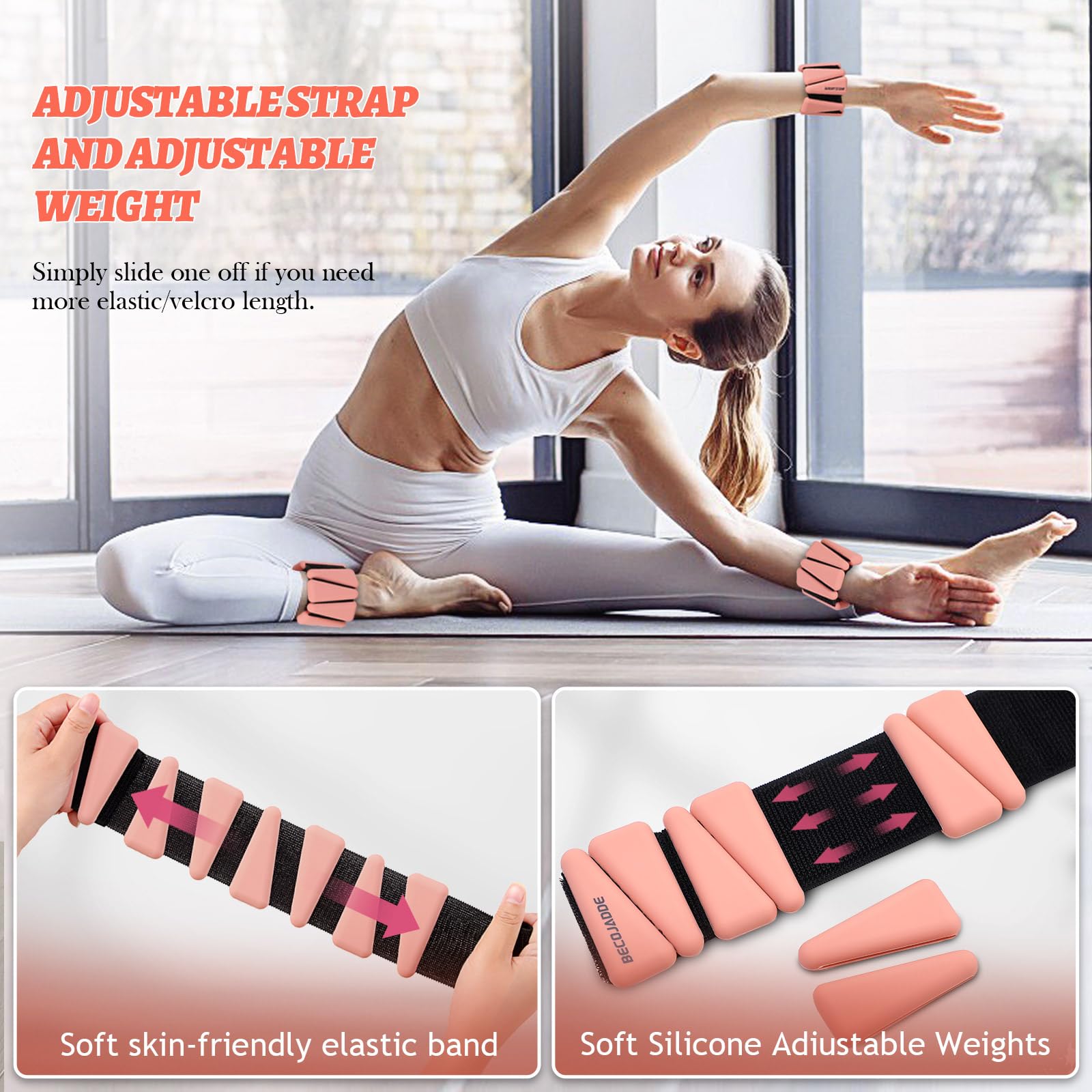 Adjustable Wrist & Ankle Weights Set (1lb & 2lb) - Premium Strength Training Weights for Walking, Running, Yoga, Pilates - Ideal for Home Workouts & Fitness Enthusiasts (Men & Women) - Boost Endurance & Tone Muscles During Cardio Exercises
