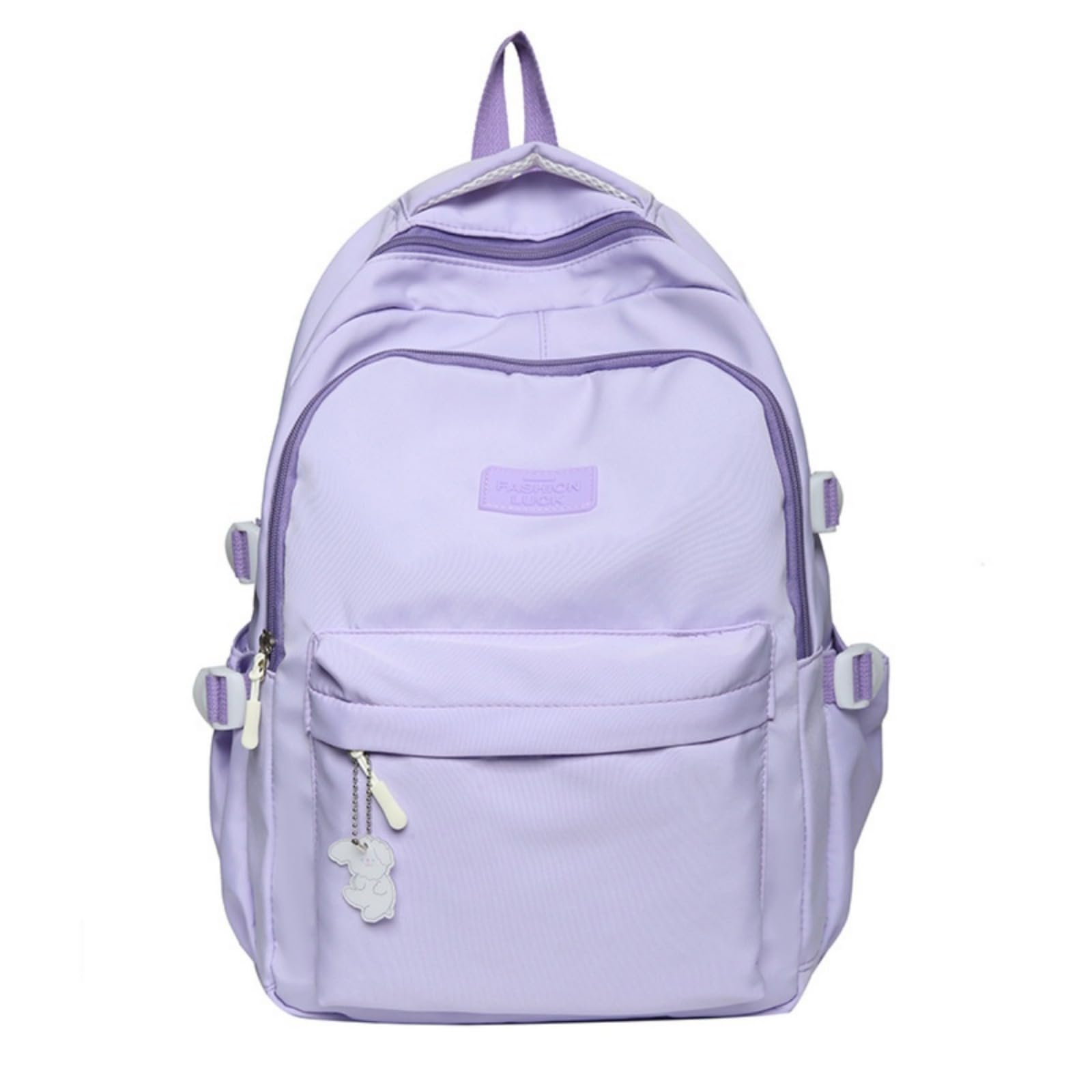 Stylish Large Capacity Canvas Backpack for Women & Men - Cute Aesthetic Travel Daypack, Durable Casual Hiking Backpack (Purple) - Perfect for School, Work, Travel & Outdoor Adventures