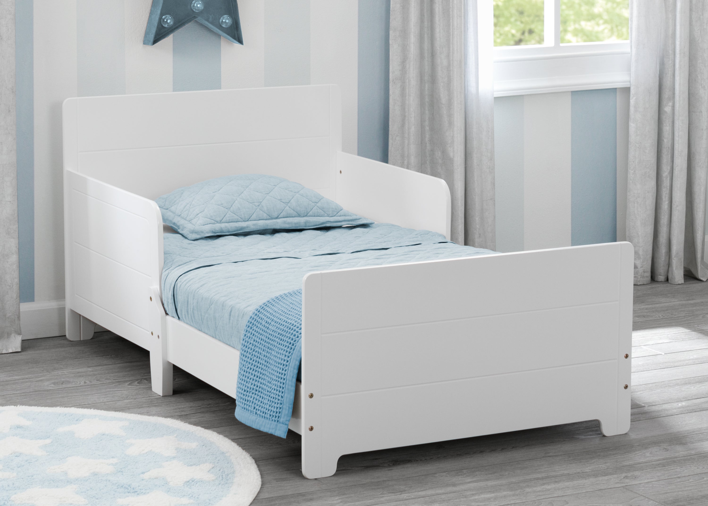 MySize Toddler Bed - Adjustable Wooden Toddler Bed for Kids 2-5 Years | Safe & Sturdy Transition Bed for Nursery, Daycare or Travel | Perfect for Growing Toddlers