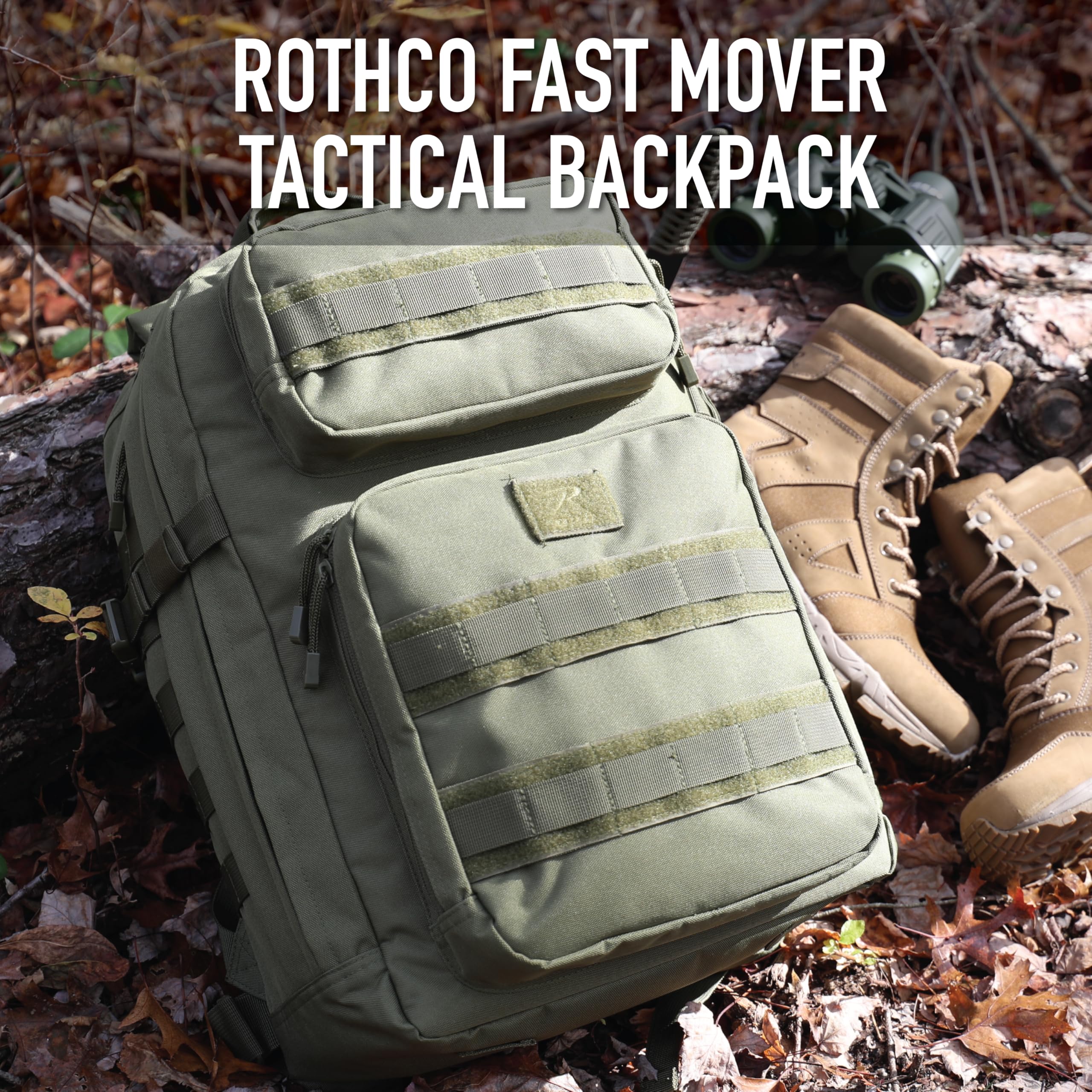 Rothco Fast Mover Tactical Backpack - Durable Military Backpack for Hiking, Camping & Travel - Red (Perfect for Outdoor Adventures, Tactical Gear & Everyday Use)