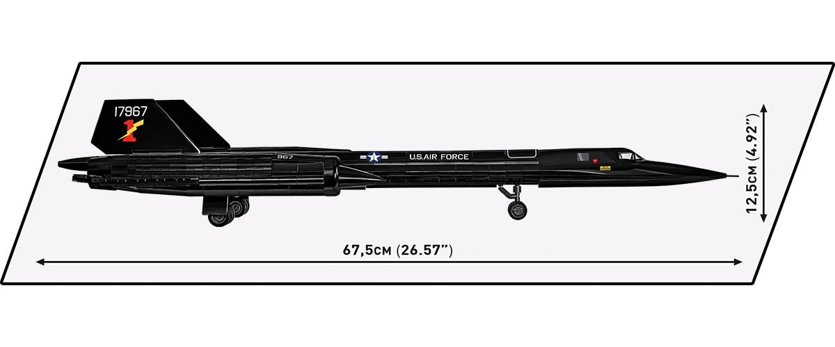 COBI Armed Forces Lockheed SR-71 Blackbird Aircraft Model Building Kit - Collectible Military Plane Toy for Adults & Kids | Perfect for Display, Gift Giving & Aviation Enthusiasts