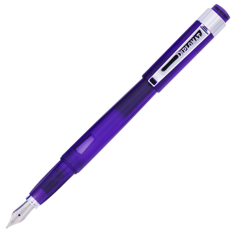Diplomat Magnum Fountain Pen - Demonstrator Purple - Premium Writing Instrument for Calligraphy, Note Taking & Gift Giving