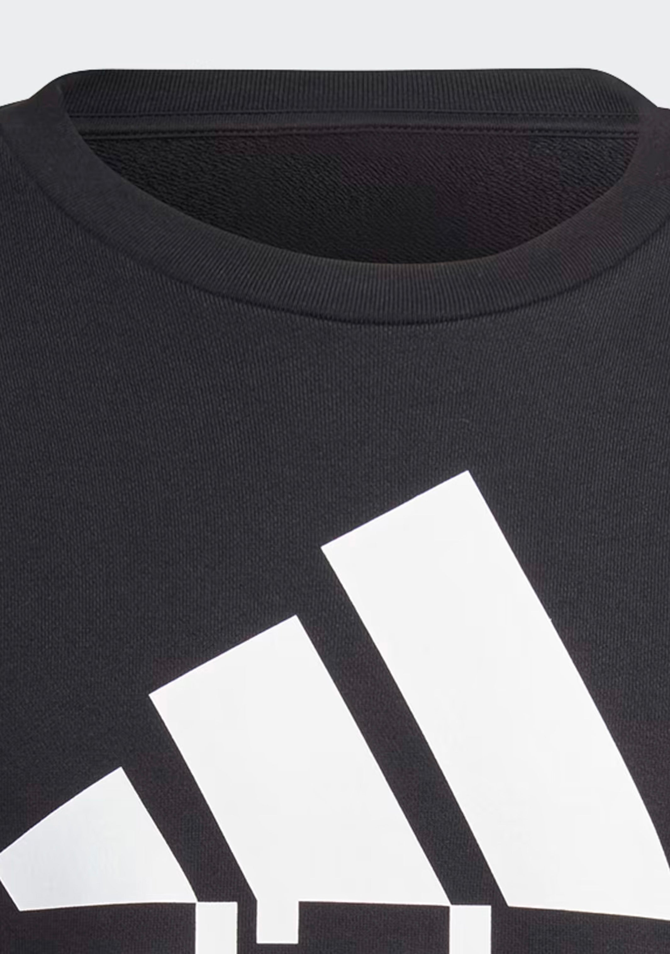 Adidas Men's Big Logo Sweatshirt - Black Cotton Hoodie for Casual Wear & Street Style | Gym, Lounge & Everyday Comfort