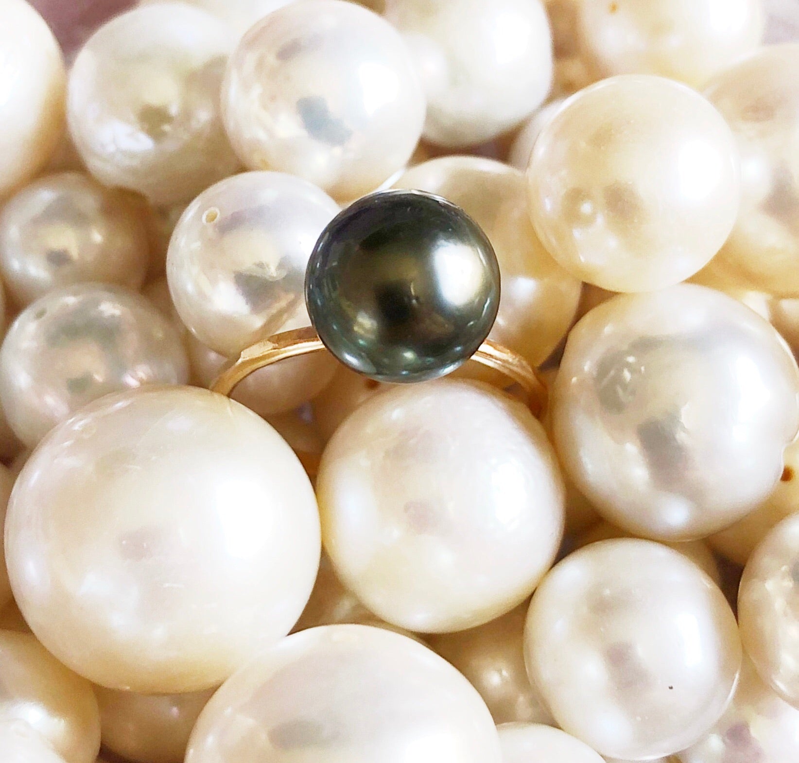 ELVANI Tahitian Pearl Ring (R174) - Elegant Jewelry for Weddings, Parties & Special Occasions