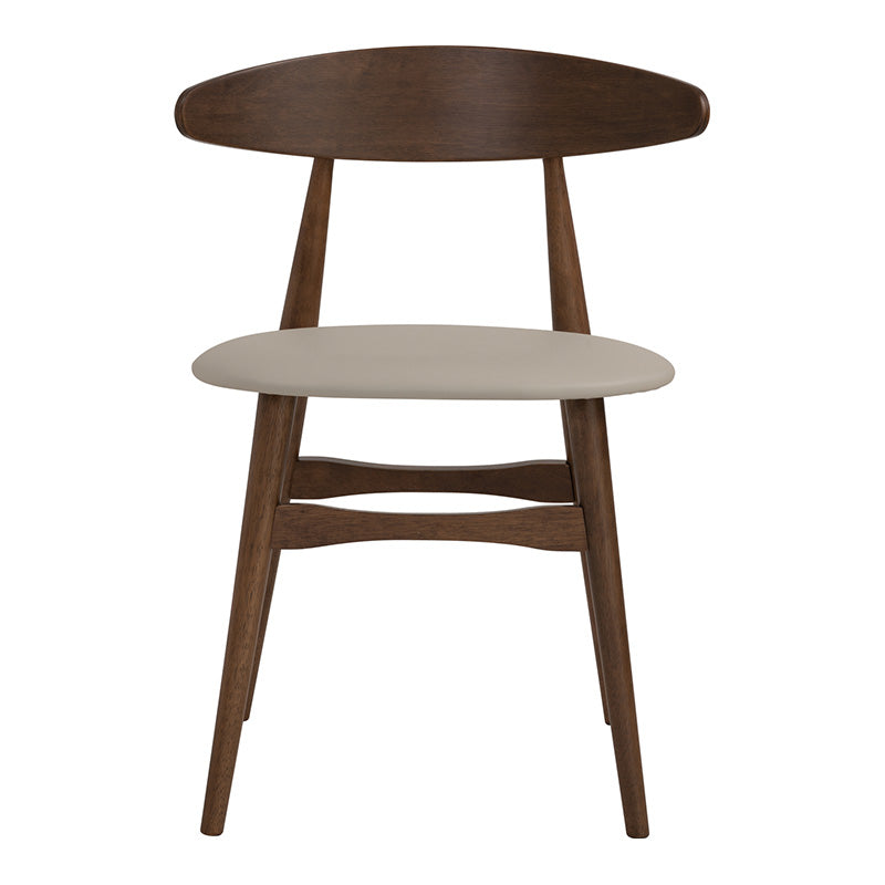 TELYN Modern Dining Chair Set - Cocoa & Cream Upholstered Kitchen Chairs for Home & Restaurant Use - Comfortable Seating for Dining Room, Breakfast Nook & Cafe