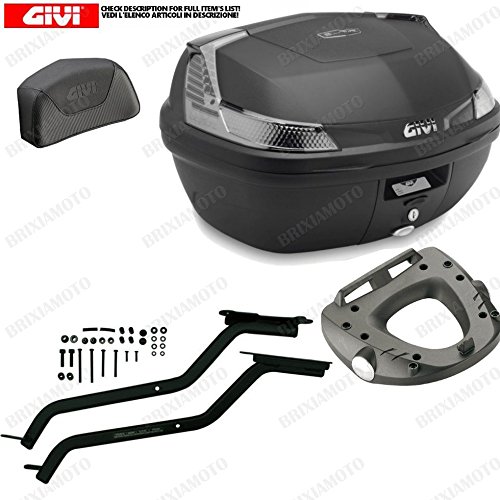 GIVI Plate Frame + Top Case B47NTML for Honda NC750S (2016-2017) | Motorcycle Luggage Carrier System for Touring & Commuting