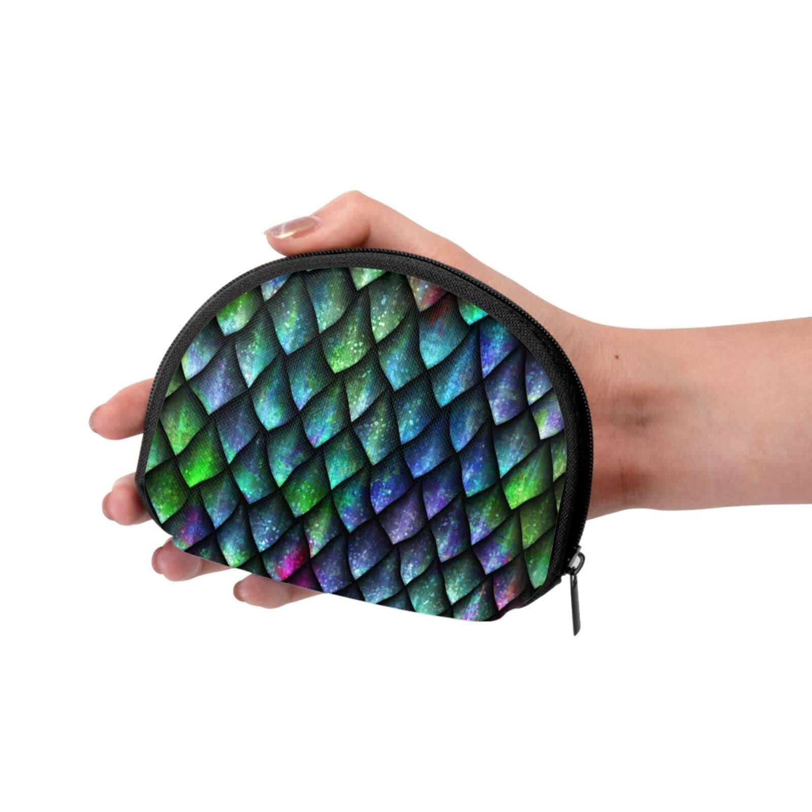 Dragon Scale Coin Purse - Zippered Wallet for Men & Women | Unique Change Holder for Coins & Cash | Perfect for Cosplay, Renaissance Fairs & Everyday Use