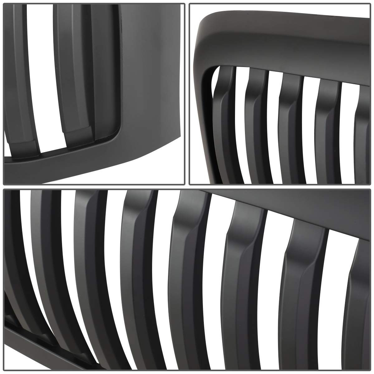 Auto Dynasty Matte Black Vertical Front Hood Bumper Grille for Dodge Ram 1500/2500/3500 (2006-2009) | Heavy-Duty Truck Accessory for Off-Road & Customization