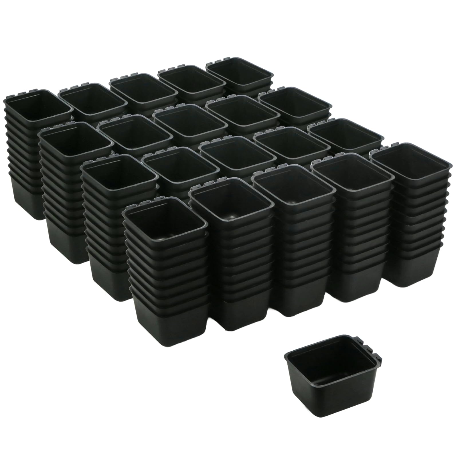 400-Pack Black Cage Cups with Shift Lock Design for Caged & Fenced Animals - Durable Pet Food & Water Bowls for Dogs, Cats, Livestock - Perfect for Kennels, Farms & Outdoor Use