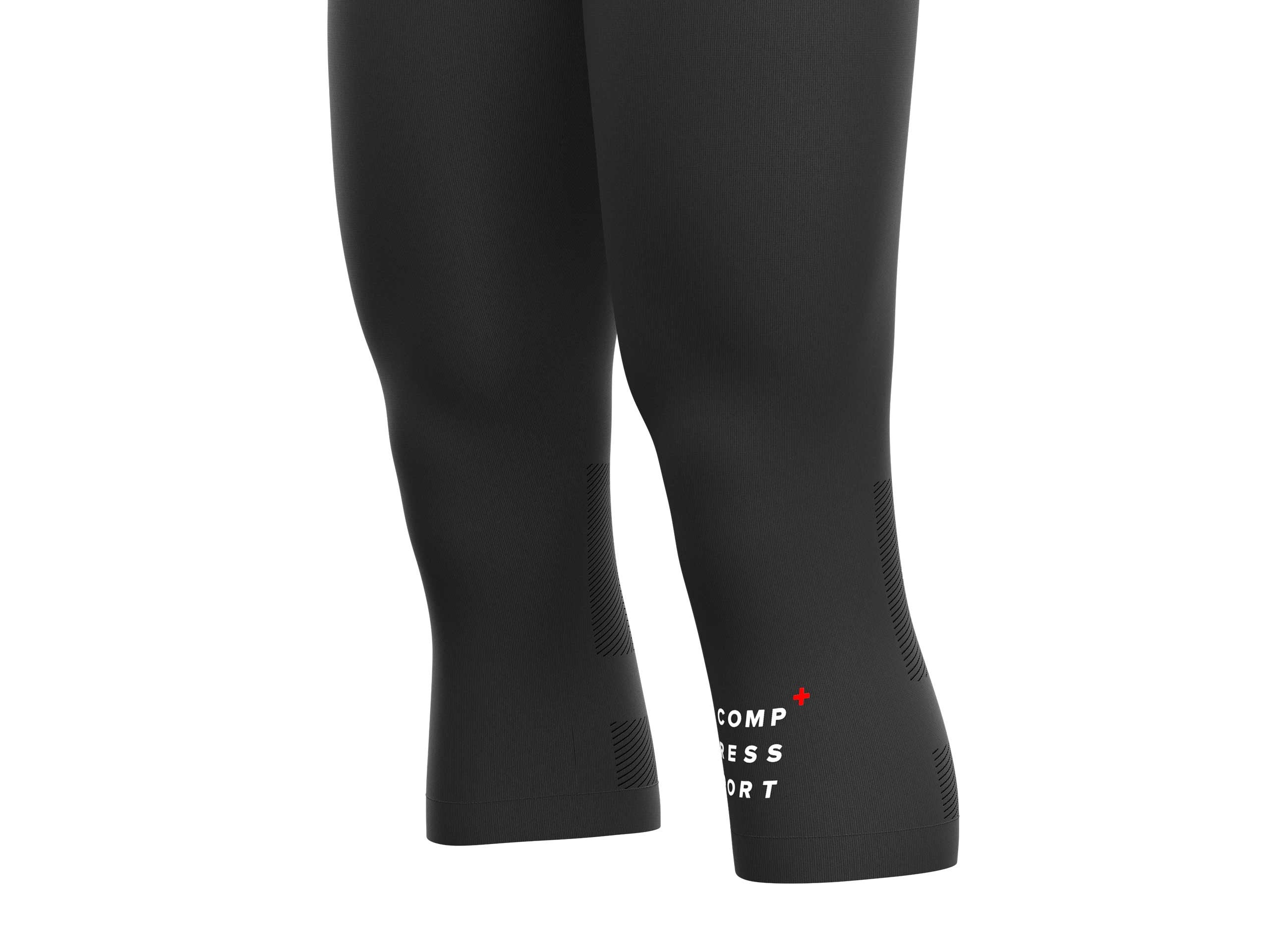 Compressport Women's Trail Running Under Control Pirate 3/4 Tights - Black (AW00004B) | High-Performance Running & Hiking Compression Pants for Outdoor Adventures