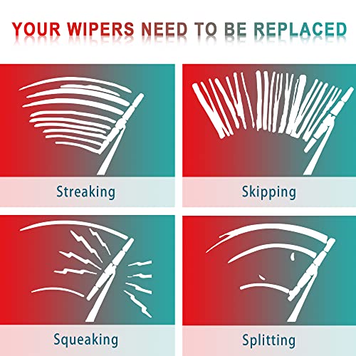 Premium GARVEE 18-Inch Rubber Wiper Blades - Durable, Quiet Windshield Wipers for All-Season Use - Perfect for Cars, Trucks & SUVs in Rain, Snow & Harsh Weather