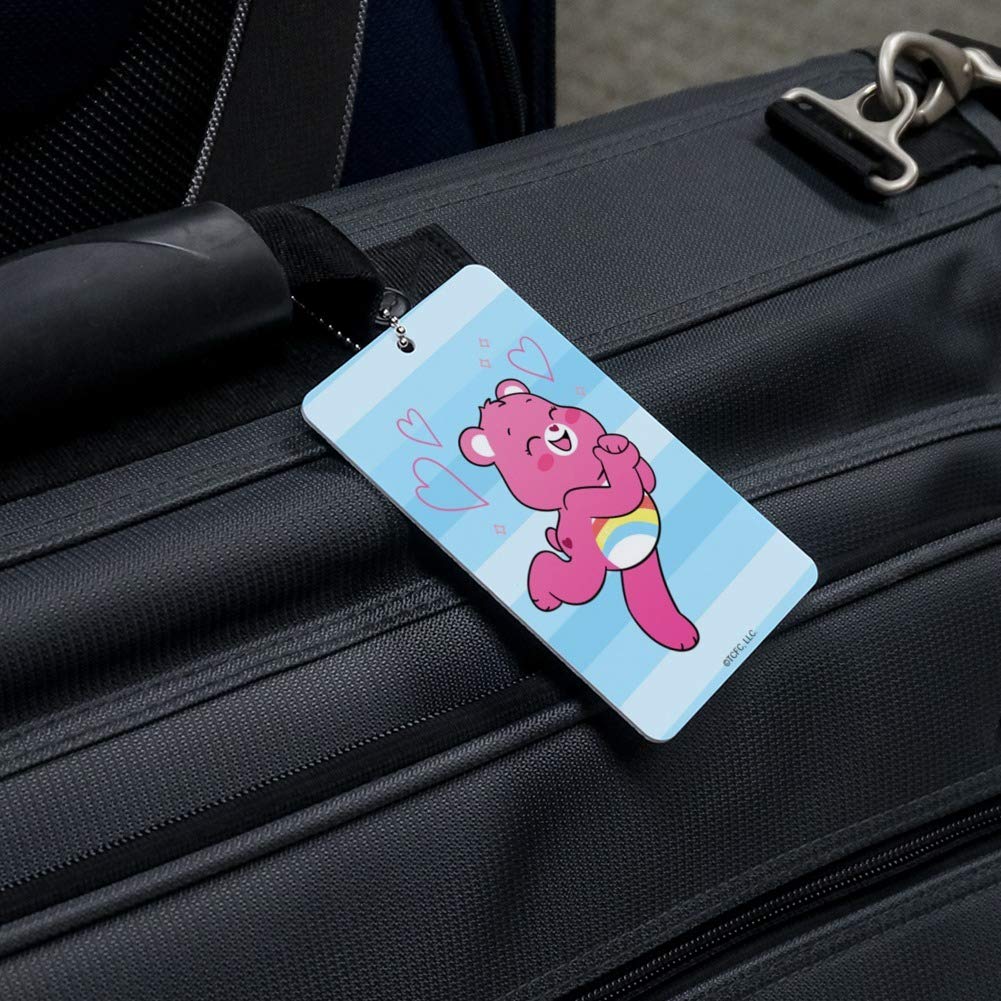 Care Bears Unlock The Magic Cheer Bear Luggage Tag - Cute Suitcase ID Tag for Carry-On Bags - Perfect for Travel, Kids' Backpacks & Disney Vacations