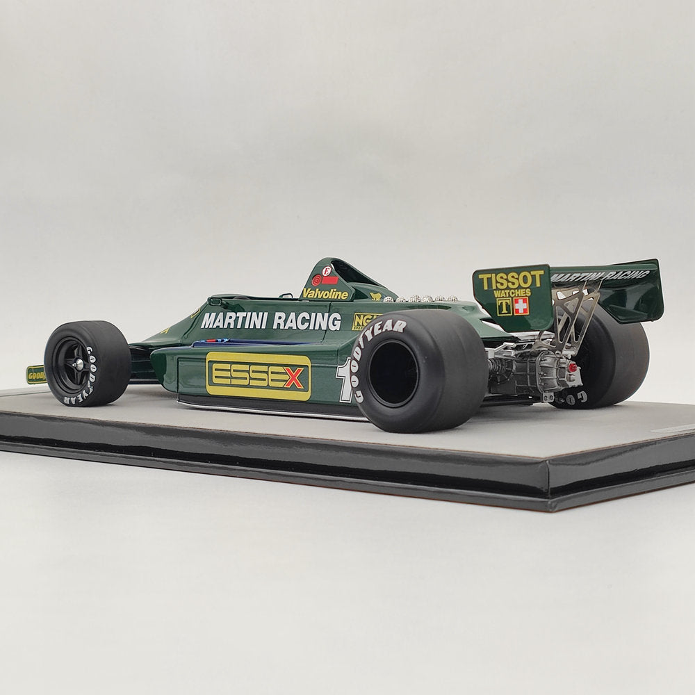 1/18 Scale Tecno Mythos Series Lotus 79 1979 First Test Paul Ricard TM18 287D Resin Model Car - Collectible Racing Car Display for Home Office & Gift for Motorsport Fans