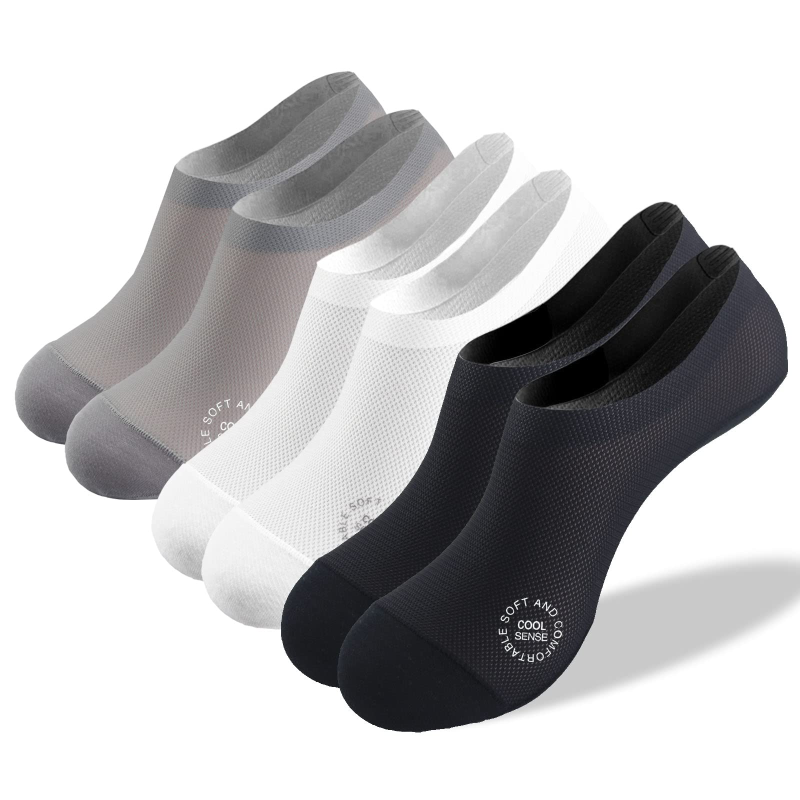 Ultra Thin No Show Socks for Women - Non Slip & Breathable (3/4/6 Pairs) - Perfect for Sneakers & Loafers