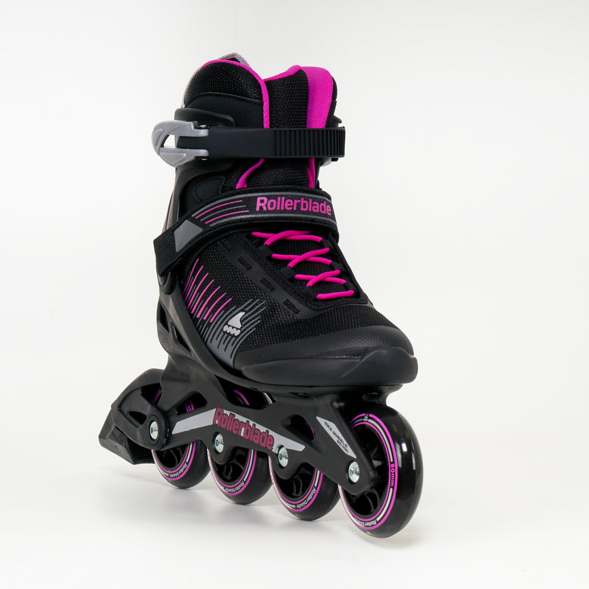 Rollerblade Zetrablade Women's Inline Skates - Softboot Comfort Design for Fitness & Recreation, Black/Pink | Perfect for Outdoor Exercise, Park Rides & Casual Skating