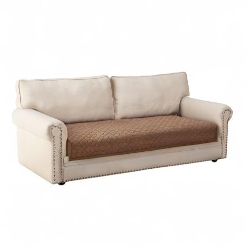 Eismodra 3-Piece Anti-Slip Sectional Sofa Cover for Pets & Kids - Brown 36