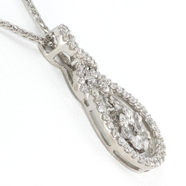 18K White Gold Diamond Necklace for Women - Elegant Dainty Pendant Jewelry Gift for Anniversary, Valentine's Day & Special Occasions