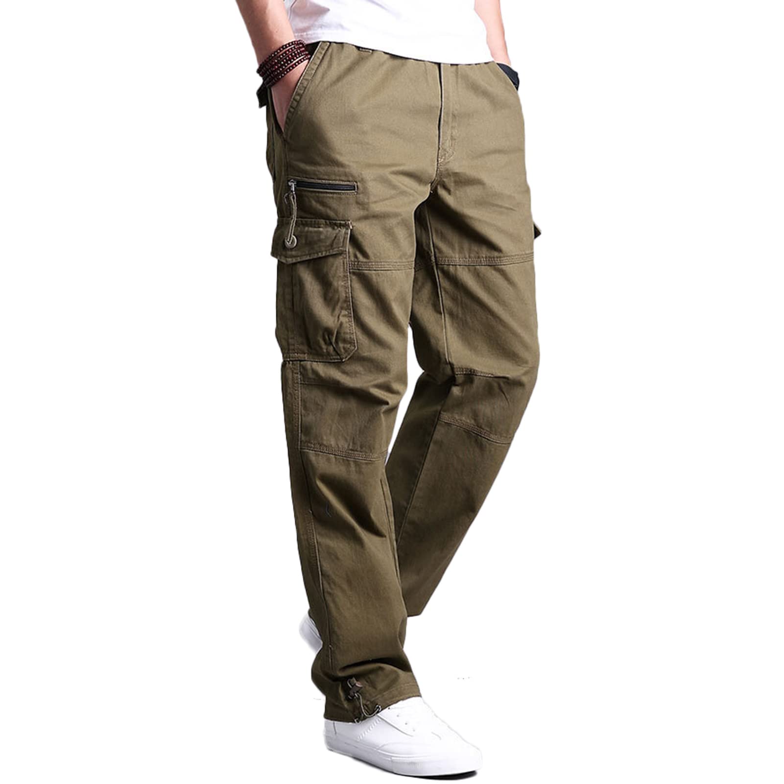 Men's Tactical Combat Pants with Multiple Pockets - Durable Cargo Pants for Outdoor Adventures, Hiking & Military Style