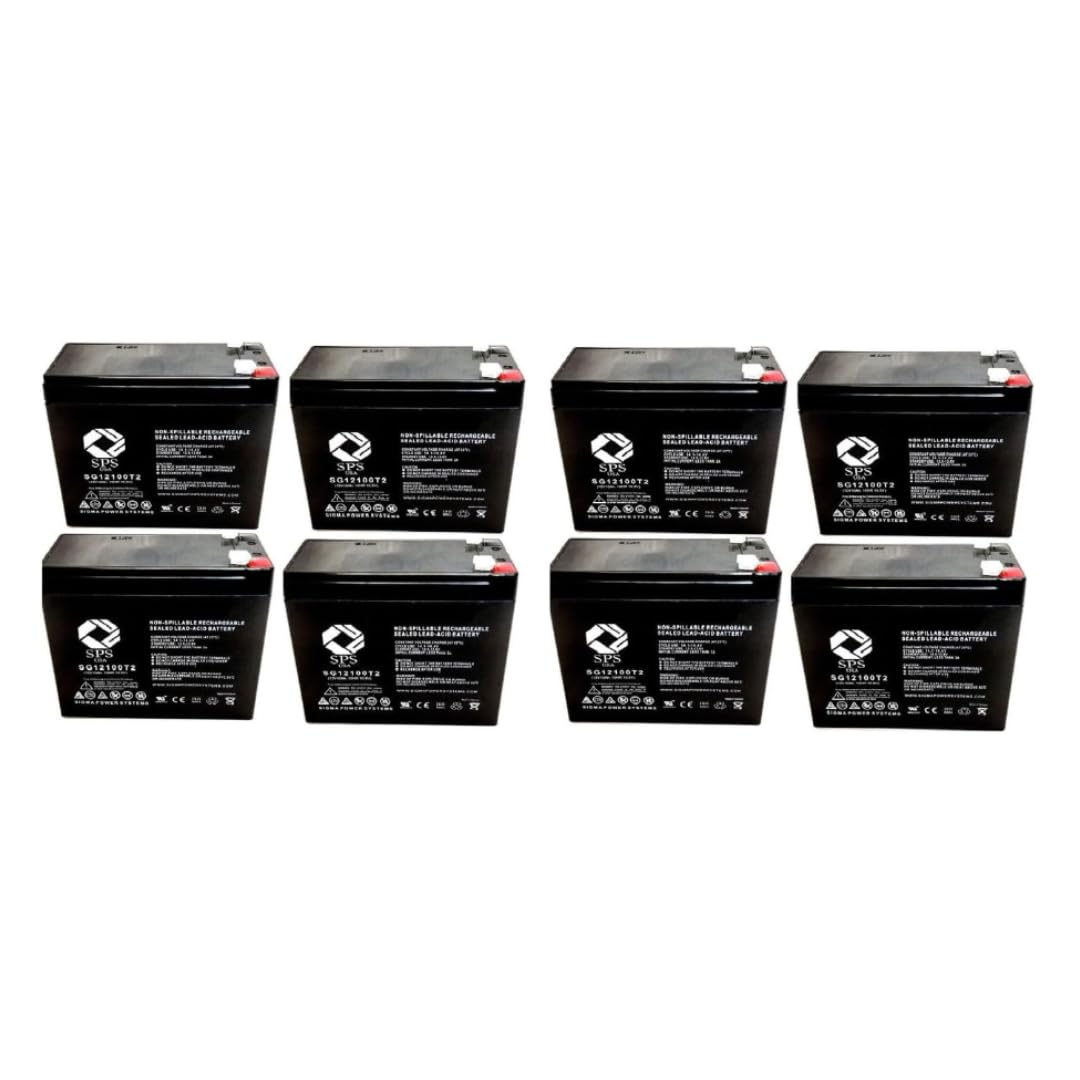 SPS Brand 12V 10Ah Replacement Battery for Kaylee Bigfoot Monster Jeep - Pack of 8 | High-Performance Power Solution for Off-Road Adventures & Outdoor Activities