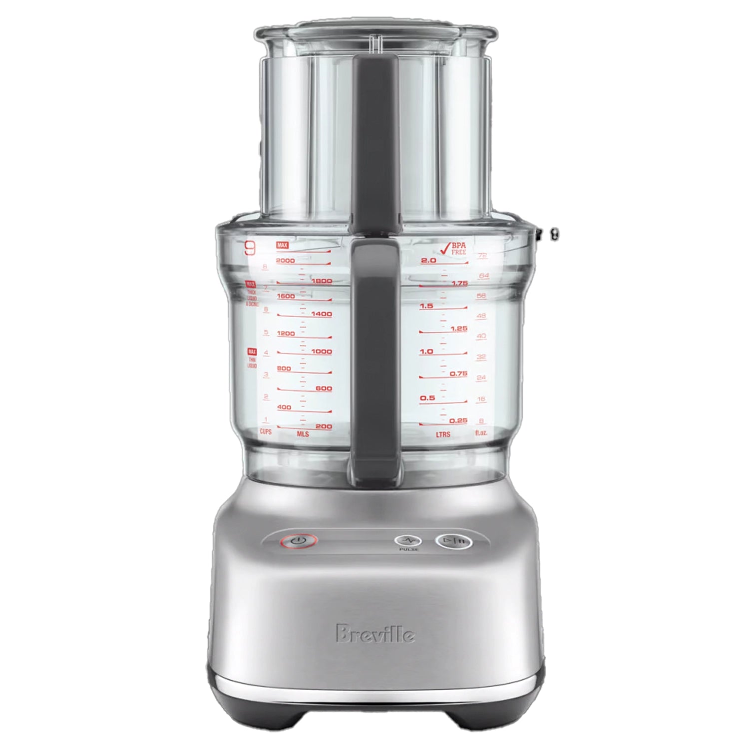 Breville Paradice 9-Cup Food Processor - BFP638BSS Stainless Steel | Perfect for Meal Prep, Dough Kneading & Vegetable Chopping | Compact Kitchen Appliance for Home Cooking