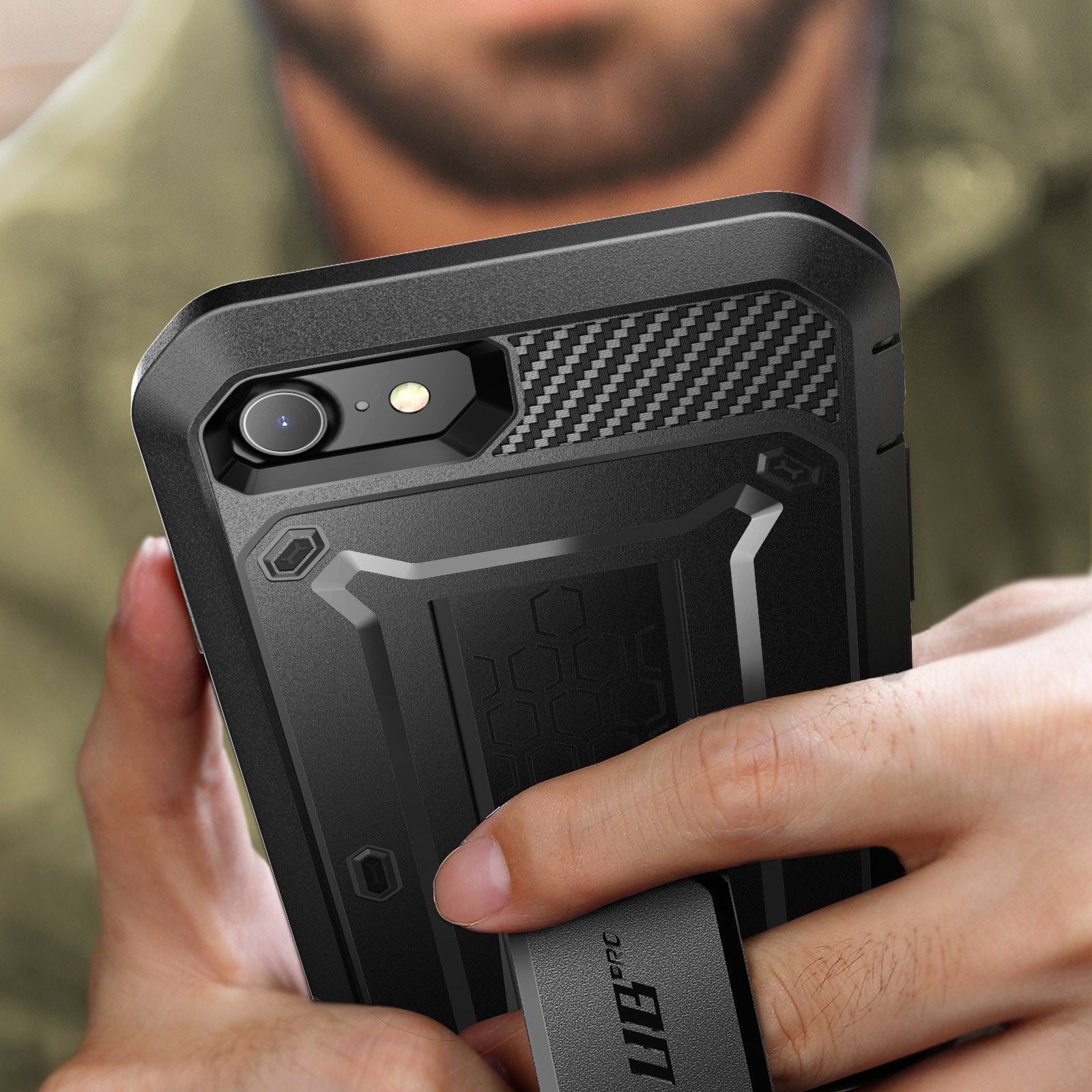 iPhone 7/8 Unicorn Beetle Pro Rugged Full-Body Protective Case with Built-in Kickstand - Shockproof & Drop Protection - Perfect for Outdoor Adventures, Work & Daily Use (Black)