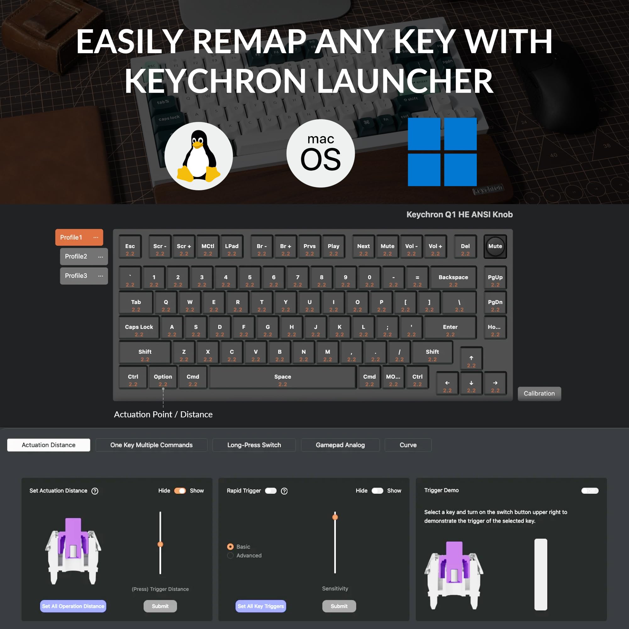 Keychron Q1 HE Wireless Custom Mechanical Keyboard - QMK/VIA Programmable, Hall Effect Gateron Magnetic Switches, Rapid Trigger, Hot-Swappable, 2.4GHz/Bluetooth, RGB Backlit for Mac/Windows/Linux | Perfect for Gaming, Coding & Office Work