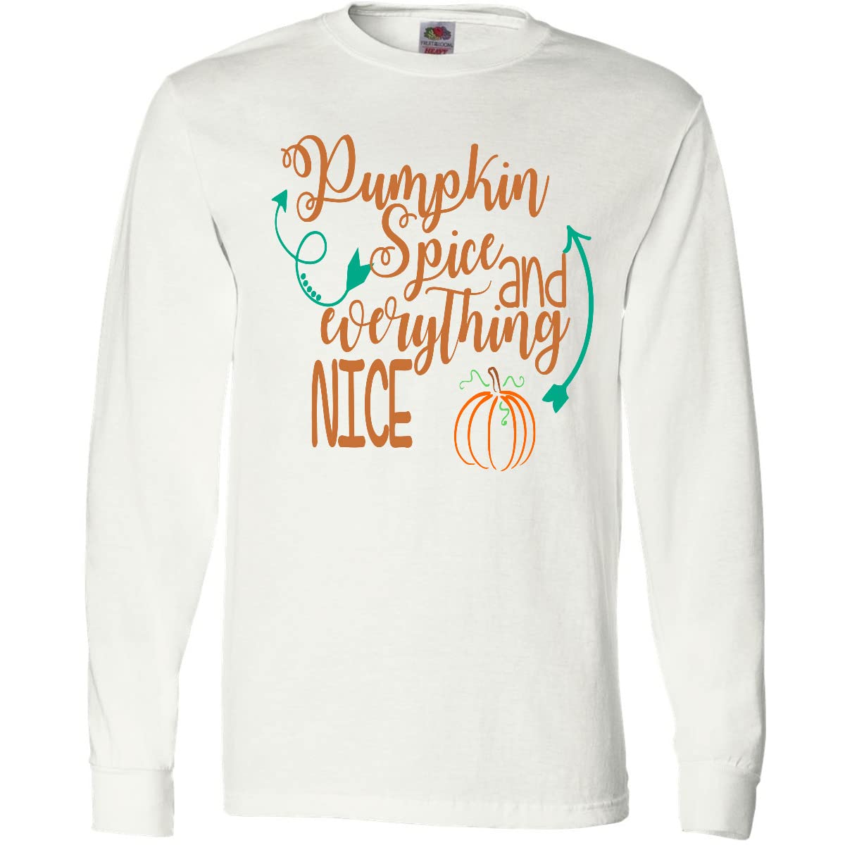 Pumpkin Spice & Everything Nice Long Sleeve T-Shirt | Fall Graphic Tee for Women | Cozy Autumn Outfit Essential