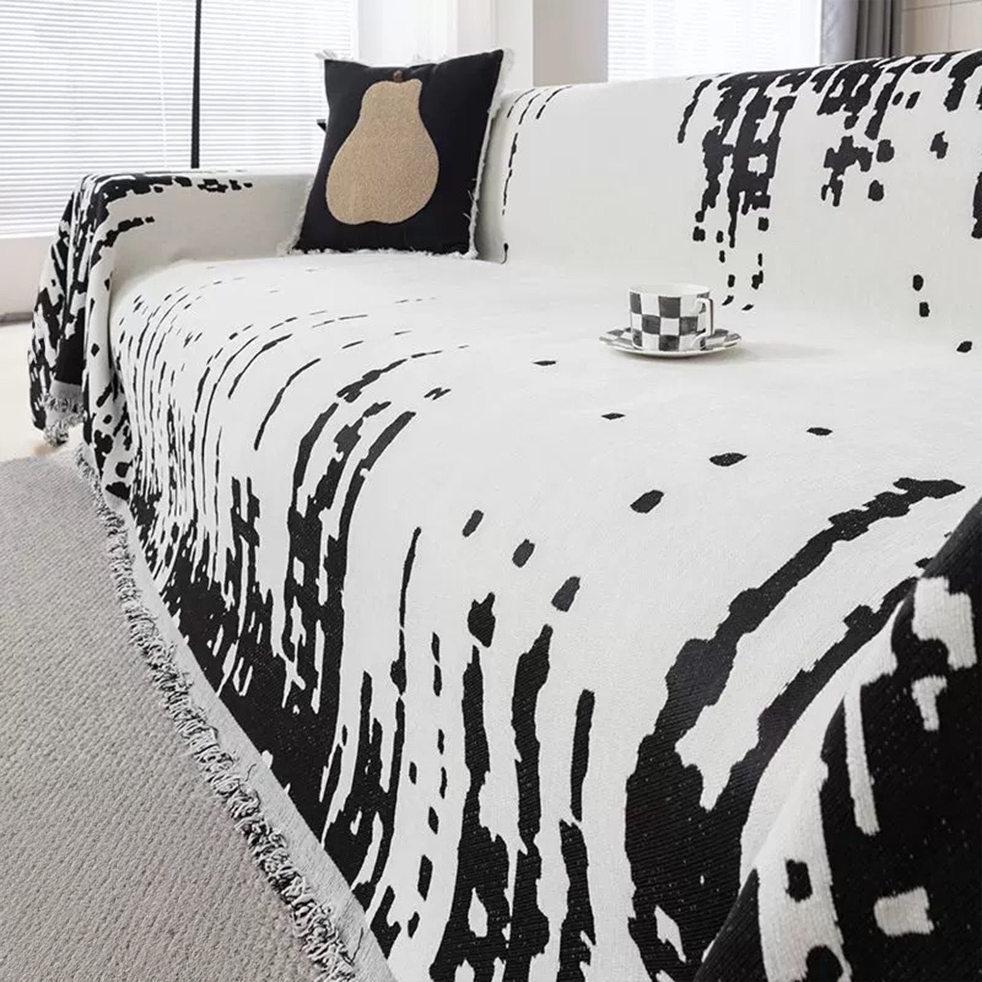 Waterproof Ink Splash Sofa Cover - Stylish & Durable Furniture Protector for Living Room, Bedroom, or Office - Easy to Clean & Anti-Slip Design