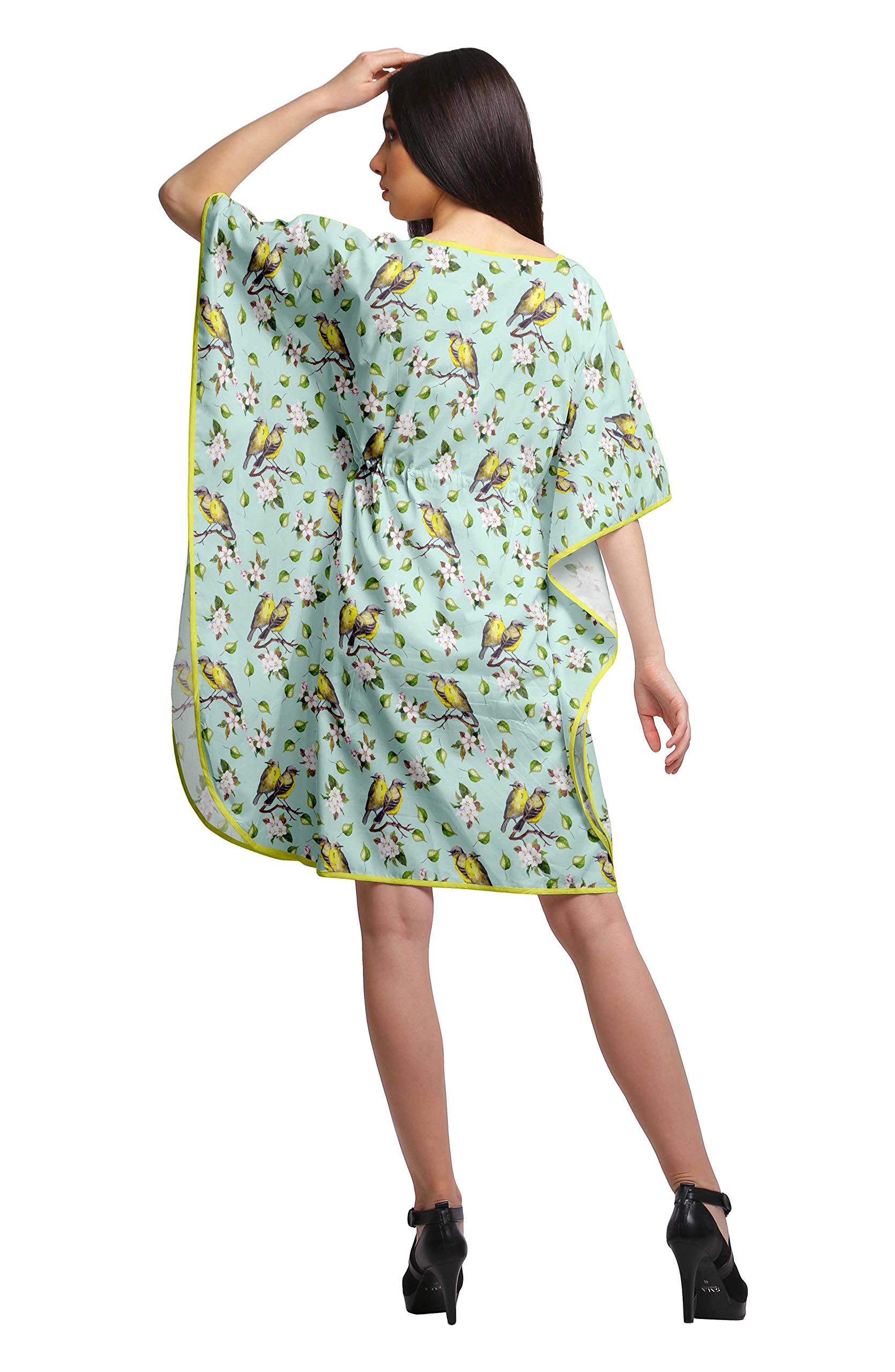 Women's Moomaya Beach Kaftan Dress - Floral Printed Bikini Cover Up, Plus Size Swimwear Coverup for Pool, Vacation & Summer Outfits